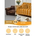 thumbnail image 5 of Orange Spring Leaves Couch Cover for Dogs, Pastoral Botanical Striped Flowers Washable Sofa Covers Slipcover for Pets Dogs Futon Cover, Couch Recliner Covers, Oversized Chair Slipcover 71"x91", 5 of 9