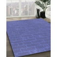 thumbnail image 3 of Ahgly Company Machine Washable Indoor Rectangle Transitional Light Slate Blue Area Rugs, 3' x 5', 3 of 7