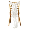 thumbnail image 6 of Efavormart 5 PCS Ivory Chiffon Curly Chair Sash, 6 of 10