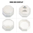 thumbnail image 4 of Caja de anillo de terciopelo, caja de anillo con 2 ranuras, caja de regalo para anillo, ranuras dobles, estuche para exhibición de anillo octágono para propuesta, compromiso, ceremonia de boda, 4 of 5