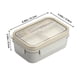 thumbnail image 3 of Fiambrera portátil apta para microondas | Fibra de cebada beige de 1200 ml, ecológica, para estudiantes y oficinistas, con juego de tenedor y cuchara | Ligera, duradera y fácil de limpiar, 3 of 9