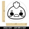 thumbnail image 2 of Charming Kawaii Chibi Chicken Face Blushing Cheeks Farm Eggs Rubber Stamp for Scrapbooking Crafting Stamping - Medium 1 Inch, 2 of 7