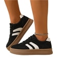 thumbnail image 4 of Women Classic Retro Gum Sole Fashion Sneakers Casual Tennis Skate Shoe Genuine Faux Leather Walking Footwear Anti Slip Trainers, 4 of 6