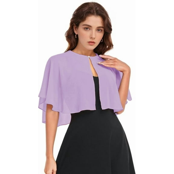 YooGuoGuo Soft Chiffon Shawl Wraps Shrug for Evening Dress Wedding Vintage Style Cape for Women