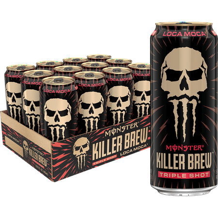 (12 Cans) Java Monster Killer Brew, Loca Moca, Coffee + Energy, 15 fl oz