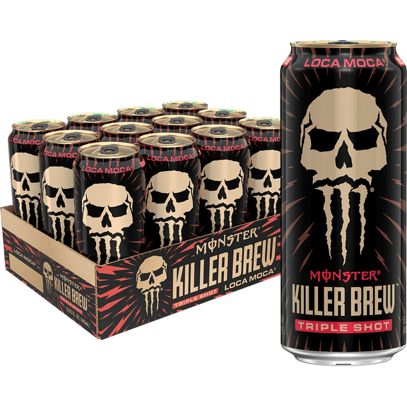 (12 Cans) Java Monster Killer Brew, Loca Moca, Coffee Energy, 15 fl oz