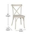 thumbnail image 5 of Emma + Oliver 2-Pack Hand Stained White Resin X-Back Chair, 5 of 9