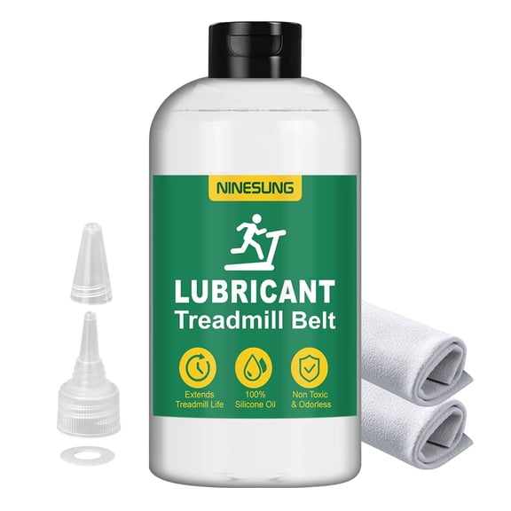 Treadmill Lubricant for Belt, Treadmill Lube, Treadmill Oil with Hard Application Tubes & Oil Absorption Cloth and Precision Screw Caps, Suitable for Nearly All Type of Treadmills - 4 oz