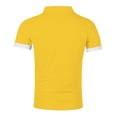 thumbnail image 5 of Qwertyu Men's Casual Polo Shirts Short Sleeve Button Classic T-Shirts Cotton Slim Fit Tees Lightweight Golf Tops Yellow XL, 5 of 5