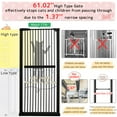 thumbnail image 5 of Lumizone Extra Tall Pet Gate 61.02" High Pressure Mounted 30.12"-34.05" Extra Wide 1.37" Gap for Cat Dog Children Stairs Doorway Hallway No Drilling Auto-Close (30.12"-34.05", Black), 5 of 11