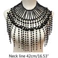 thumbnail image 2 of Pearl Shawl Layered Jewelry Shoulder Body Chain Harness Pearl Beaded Necklace Collar, 2 of 6
