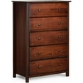 thumbnail image 3 of Solid Wood Shaker 5-Drawer Chest with Cherry ,  Low-VOC Paint, 3 of 4