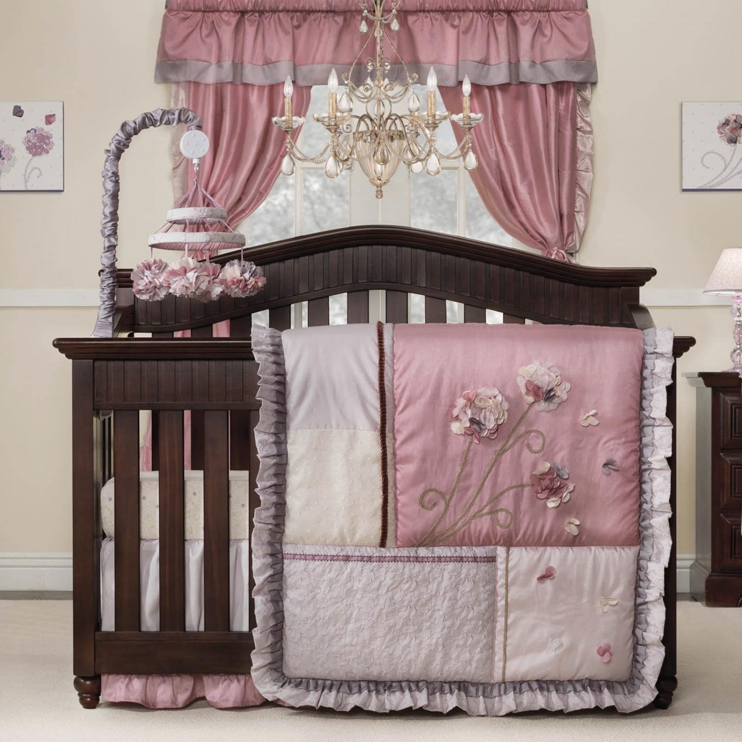 Kids Line Fleur 9 Piece Crib Bedding Set Com