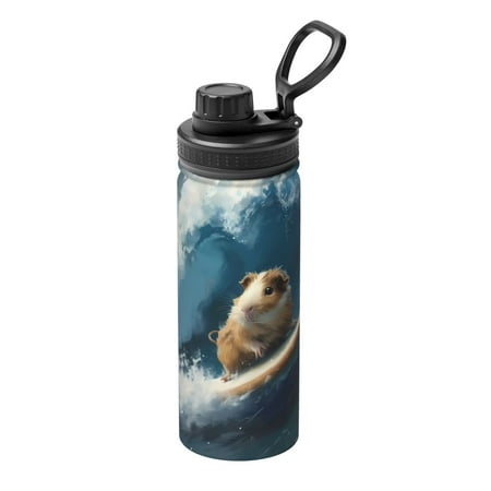 

Fuzoiu Surfing Guinea Pig Print 18oz Sports Insulated Kettle Stainless Steel Vacuum Water Bottle Leakproof Sport Flask