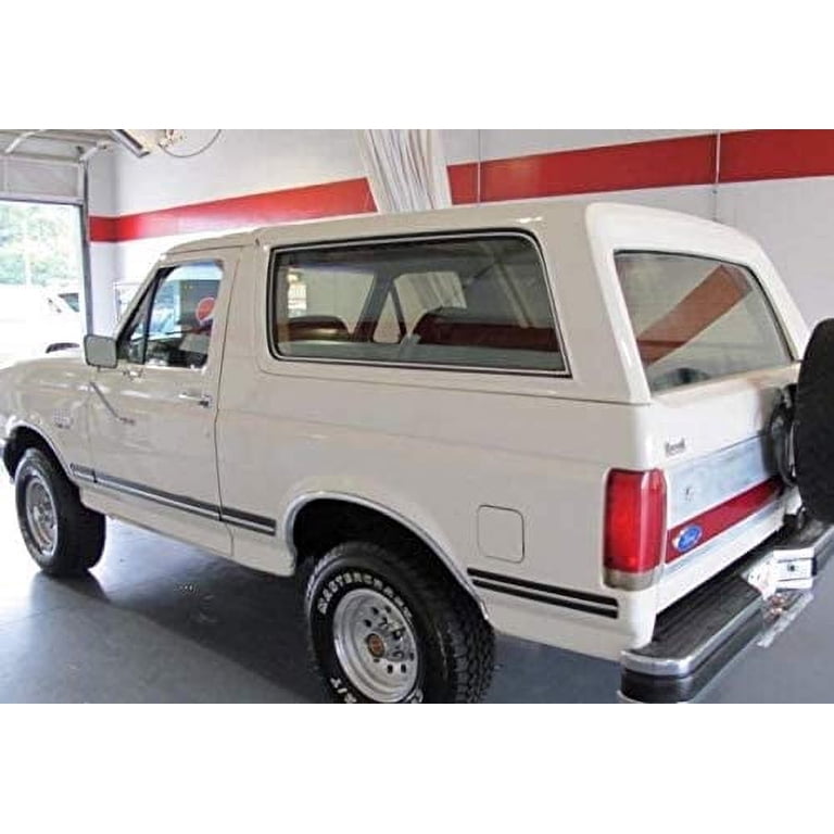 All-Fit Square Body Side Molding Kit For 1992-1997 Ford Trucks & Broncos - OEM Style, 26ft White/Chrome Trim, Easy 3M Tape Install