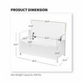 thumbnail image 2 of Costway Shoe Bench Storage Ottoman Rack Cushion Seat Bedroom Hallway, 2 of 10