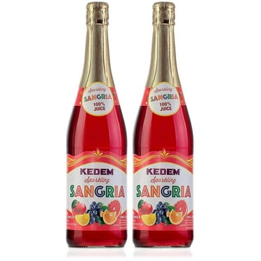 Kedem Sparkling Sangria, 25.4oz (2 Pack) | Made from 100% Juice, Non Alcoholic, No Added Sugar