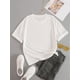 thumbnail image 2 of Letter Print Crew Neck T-Shirt, Casual Short Sleeve T-Shirt For Spring & Summer, Women's Clothing Tee For Adult, Men, Women, Teen, Teenager, Adolescent, Youth, 2 of 4
