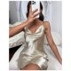 thumbnail image 3 of Camisón Gibobby Suave para Mujer Día de San Valentín Lencería Satén Chemise Sexy Mini, 3 of 5