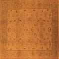 thumbnail image 1 of Ahgly Company Indoor Square Oriental Orange Industrial Area Rugs, 5' Square, 1 of 4