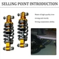 thumbnail image 3 of 2X Motorcycle Rear for Electric Bicycle Scooter E Bike Spring Rear Shock,4 x Shock Absorber,silver & yellow, 3 of 5