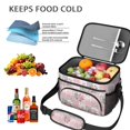 thumbnail image 5 of Lunch Box Pioneer Flower Floral Print Pattern Insulated Lunch Bag for Women Men,Medium Leakproof Lunchbox Cooler Bag Adjustable Strap,10 X 6.7 X 8 Inches, 5 of 6