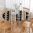 thumbnail image 2 of Round Tablecloth for 36-44" Table, Waterproof Oxford Fabric, Boho Elastic Hem Fit for Outdoor, Kitchen, and Events, 2 of 2