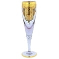 thumbnail image 4 of GlassOfVenice Set of Two Murano Glass Champagne Flutes 24K Gold Leaf - Lavender, 4 of 7