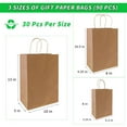 thumbnail image 2 of Bolsas de papel FACEBAG Kraft marrón con asas, paquete de 90 unidades, varios tamaños, 2 of 6