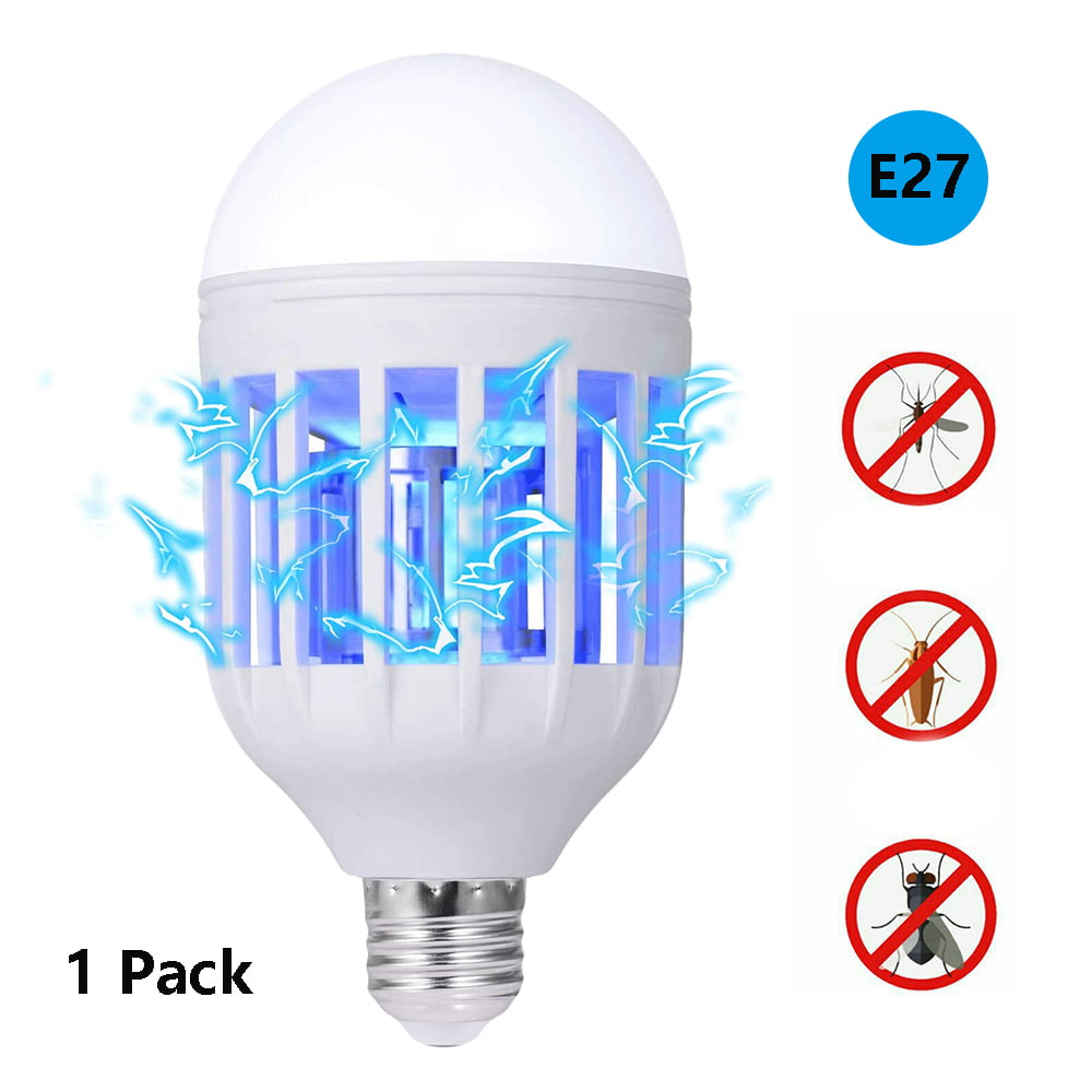 Light Bulb Mosquito Lamp Fly Trap Killer Indoor Outdoor Insect UV Led 