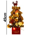 thumbnail image 2 of Árbol de Navidad de oficina, mini árbol de decoración de Navidad, decoración navideña de mesas, mesas y mostradores, árbol de decoración dorado BR  Rojo Verde, 2 of 5