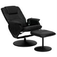 thumbnail image 5 of Emma + Oliver Adjustable Massage Recliner/Ottoman - Deep Side Pockets in Black LeatherSoft, 5 of 11