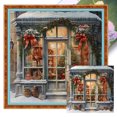 thumbnail image 1 of Hilo Algodón Ecológico Bordado Punto Cruz Impreso Navidad 14CT 40x40cm, 1 of 9