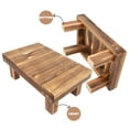 thumbnail image 3 of ifundom Rustic Wooden Coffee Plant Stand Table for Indoor Balcony Flower Pot Display, 3 of 7