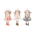 thumbnail image 5 of RV 3 piezas de muñeco de Ángel de encaje de Navidad árbol de Navidad pequeño colgante con copo de nieve niña decoraciones de ventana de Navidad Accesorios Rojo Verde, 5 of 5