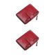 thumbnail image 3 of Guardurnaity Billeteras para mujer, monedero de cuero PU, bolso para teléfono, monedero multitarjeta, cierre de cremallera para mujer, Rojo 2piezas, 3 of 6