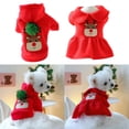 thumbnail image 2 of Dog Hoodie Dress for Large Dogs Elk Pattern Coat Dog Apparel Pullover Puppy Pajamas Dress Christmas Theme, 2 of 8