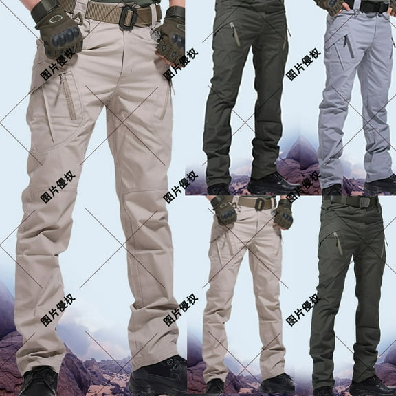 Momasggi Big and Tall Tactical Waterproof Pants for Men Stretch Work Pants Relaxed Fit Ripstop Cargo Pants Outdoor Hiking Pant with Zip Pockets Green 3XL
