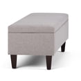 thumbnail image 2 of Simpli Home Monroe 48 inch Wide Contemporary Rectangle Storage Ottoman in Cloud Grey Linen Look Fabric, Assembled, 2 of 6