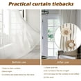 thumbnail image 5 of 2PCS Curtain Tie Backs for Curtain Drapes, Boho Farmhouse TieBacks for Curtains, Jute Rope with Flower, Natural Decor Shabby Chic Drapery Holder, 5 of 7