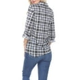 thumbnail image 2 of White Mark Women's Oakley Plaid Top, 2 of 4