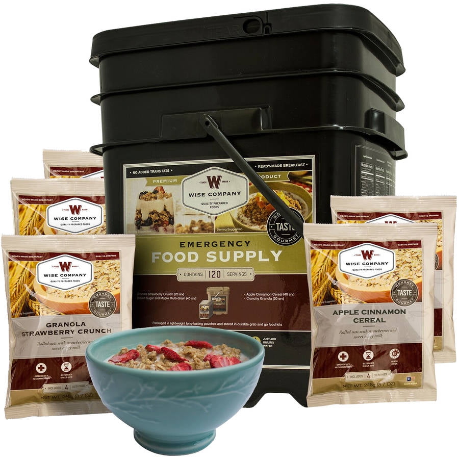 Wise 120 Serving Freeze Dried Breakfast Only Grab and Go Bucket