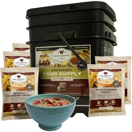 Wise 120 Serving Freeze Dried Breakfast Only Grab and Go