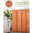 thumbnail image 2 of JOSTYLE 5-Panel Room Divider Folding Privacy Screen Divider for Room Separation with Natural Bamboo Pinewood Frame Red Brown, 2 of 11