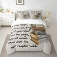 thumbnail image 2 of Erosebridal Literie Mots Inspirants Taille Simple, Lit Rétro Livres en Sac Taille Simple, Enfants Adolescents, Réversible 7 Pcs, 2 of 5