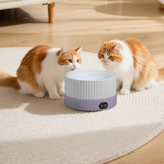 1Pc Outdoor/Indoor Insulated Pet Water Bowl,Insulated Water Bowl With Heater,Pet Constant Temperature Water Dispenser - Insulated Water Bowl,Outdoor Thermostatic Control Heated Dog Pet Bowl,Purple