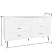 thumbnail image 3 of Tcbosik Large Storage Dresser, Modern Chest of Drawers, Clothes Organizer with 7 Drawers for Bedroom, Living Room, Easy Assembly, Matte White, 3 of 9