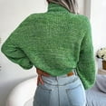 thumbnail image 6 of JINMGG 2024 Fall Winter Plus Size Sweaters for Women Clearance,Women's Fashion Casual Lantern Long Sleeve Turtleneck Knitted Sweater Turtleneck Sweater, 6 of 6