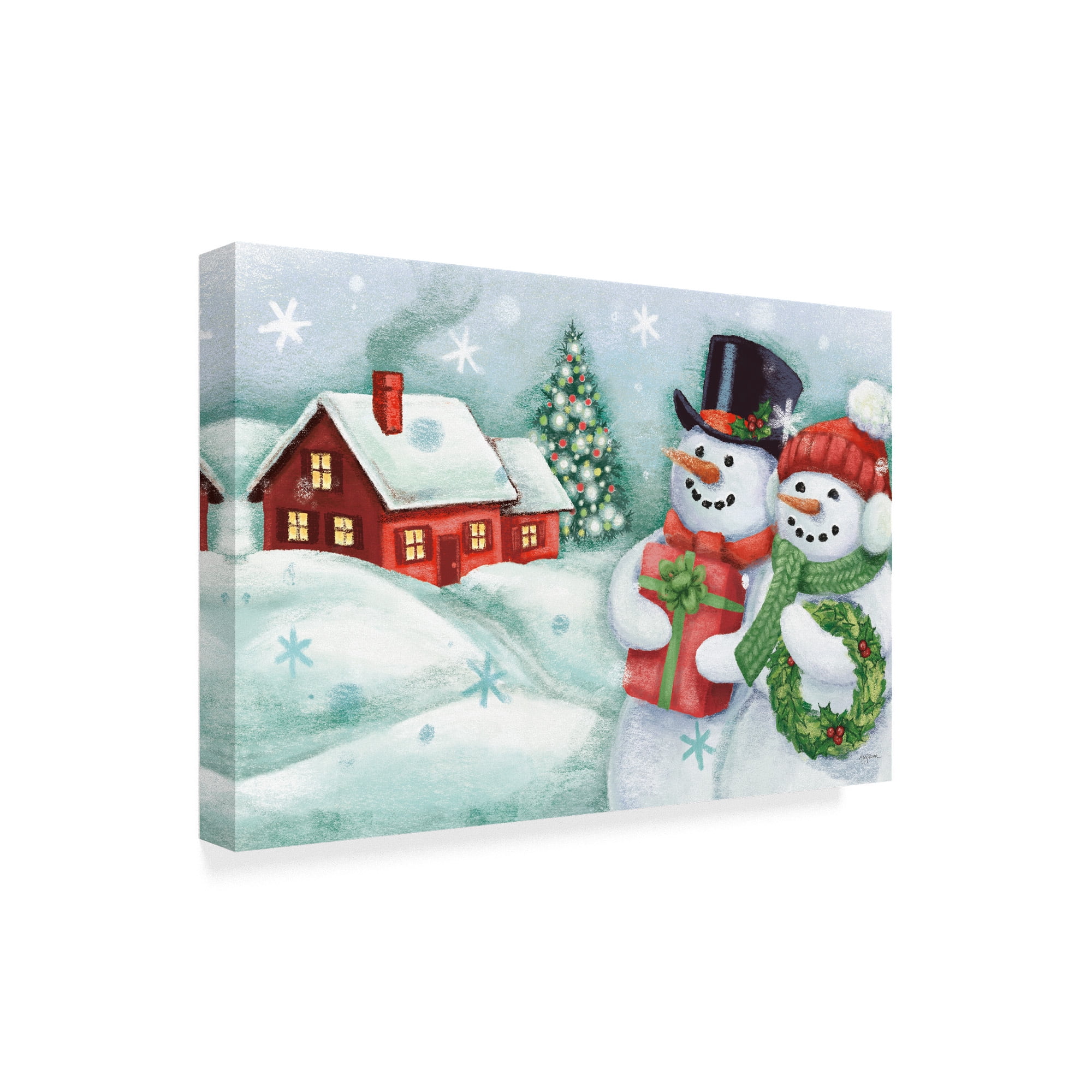 Trademark Fine Art 'Classic Snowmen II' Canvas Art by Mary Urban