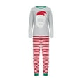 thumbnail image 1 of hirigin Christmas Family Matching Pajamas Set, Long Sleeve Crew Neck Tops with Striped Pants, 1 of 9